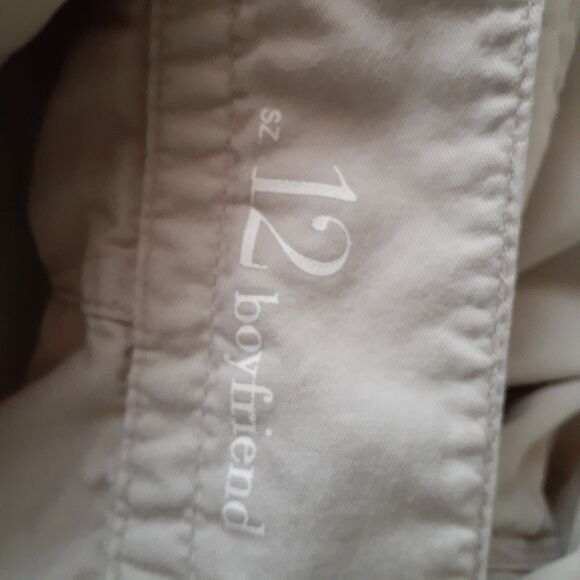 Ann Taylor Loft Shorts 12 L  beige chino summer classic shorts hiking walking - Picture 3 of 4